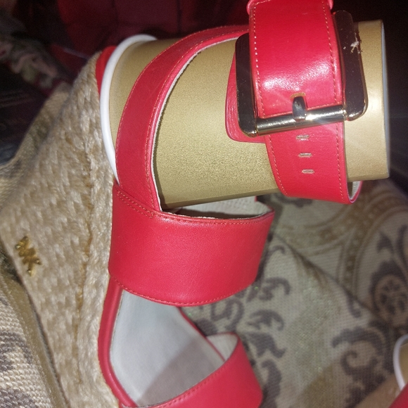 Michael Kors Orange Wedge Sandals - Picture 3 of 8